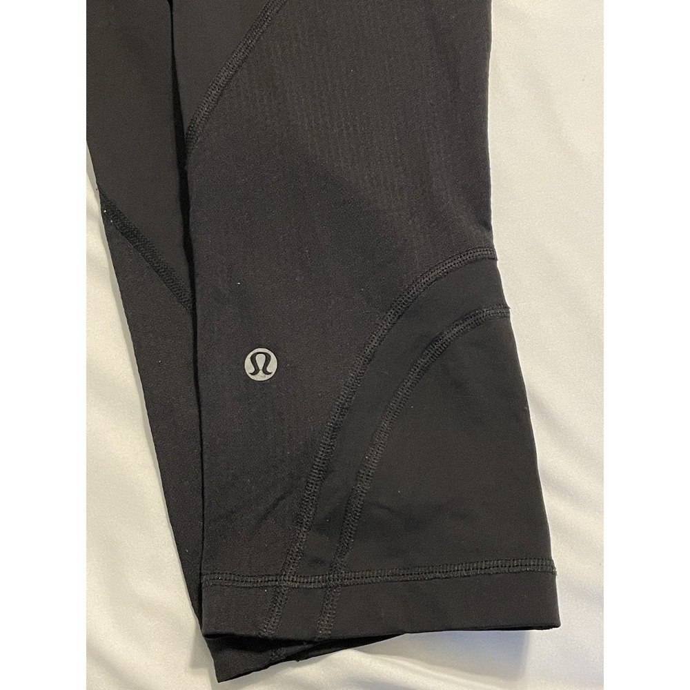 Lululemon 2 Pair Run Inspire Crop II Women's Size 6 Leggings Black - Picture 10 of 12